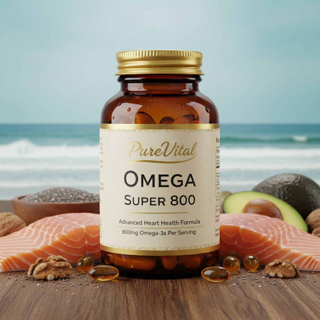 PureVital Omega Super 800 – Ultra-Pure Fish Oil for Heart, Brain & Joint Health