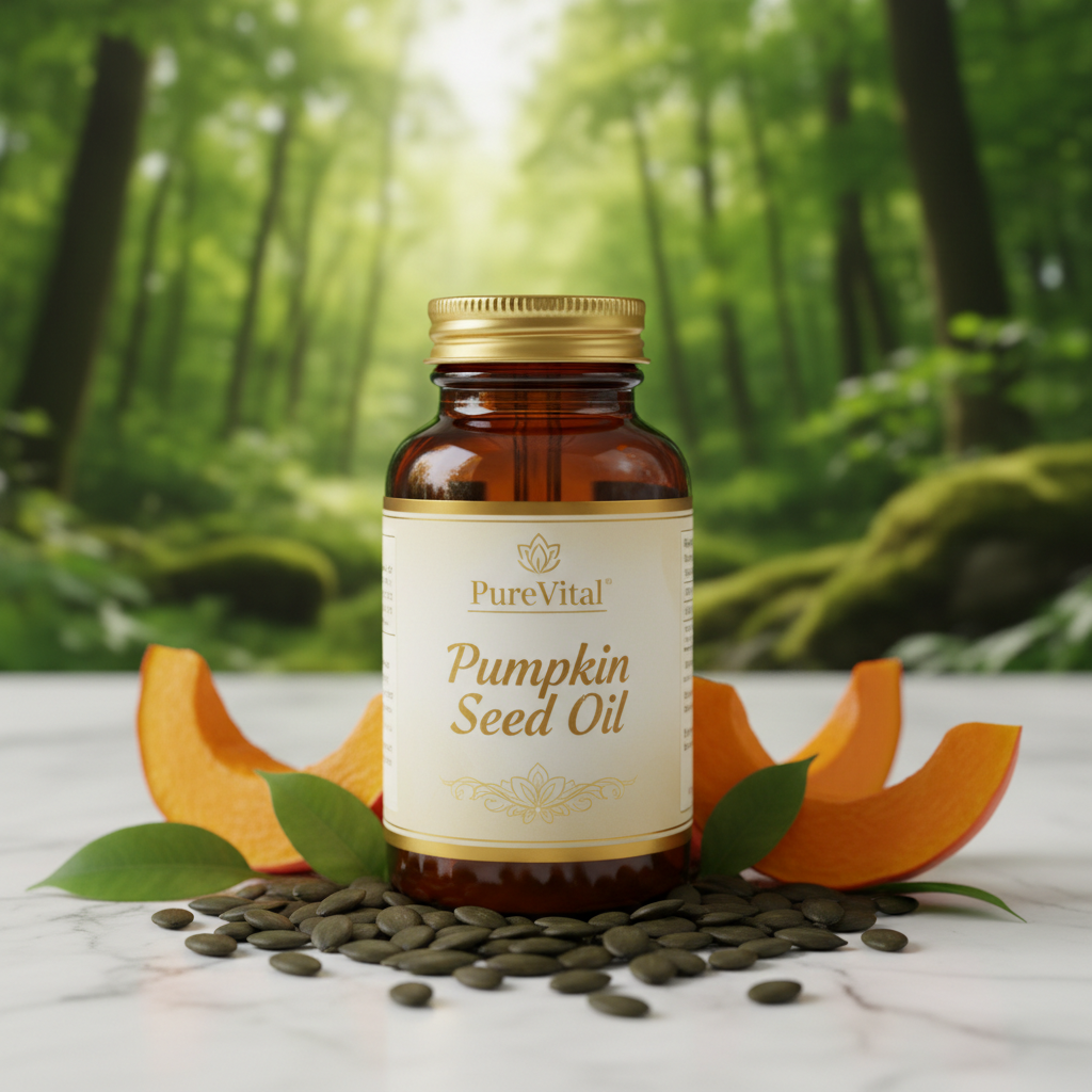 PureVital Pumpkin Seed Oil Capsules – Prostate, Hair & Bladder Health