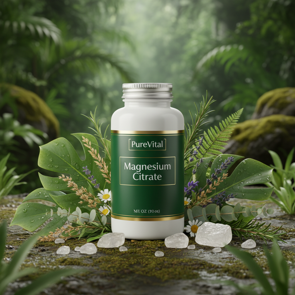 PureVital Magnesium Citrate - Digestive Health, Muscle Relaxation & Regularity
