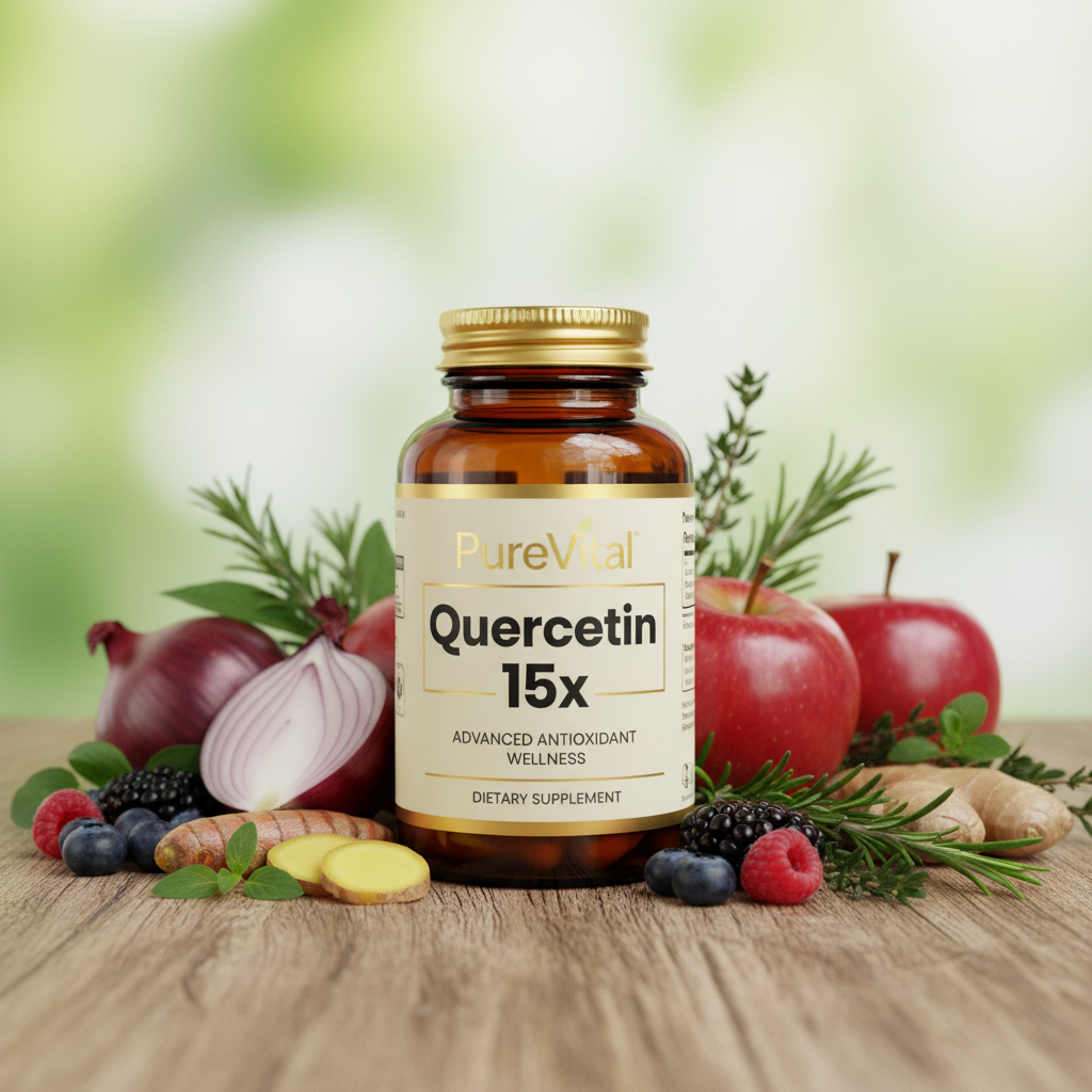 PureVital Quercetin 15x – Advanced Antioxidant, Immunity & Anti-Inflammatory Support