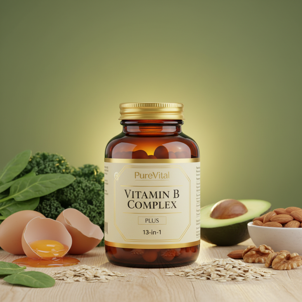 PureVital Vitamin B Complex Plus 13-in-1 – Energy, Mood & Nervous System Support